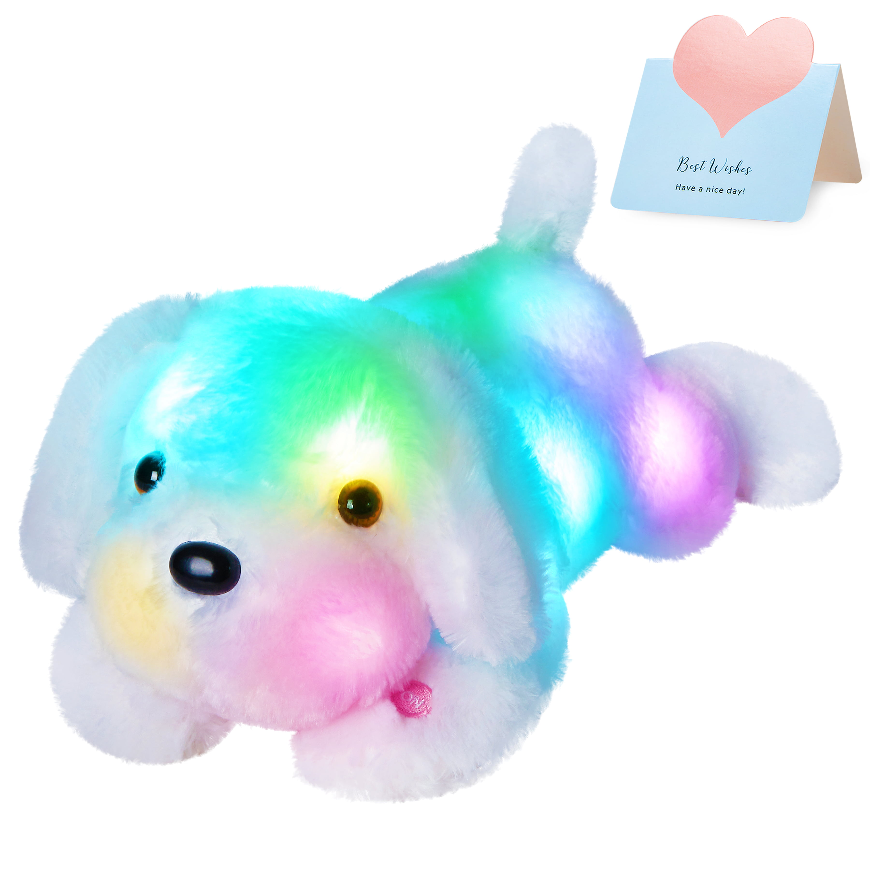 Plush Dog Led Light Stuffed Toy Night Lovely Creative Glow Animal Kids Gift Soft 
