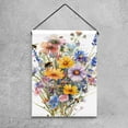 thumbnail image 4 of Cute Watercolor Wildflowers and Bee Bouquet Decorative Garden Flag for All Seasons, 12 x 18 Inch Small Vertical Double Sided Outside Decoration for Yard Farmhouse, 4 of 6