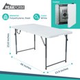 thumbnail image 3 of Peakform Compact Fold In Half Banquet Table for Indoor Outdoor Use, 4 Ft, White, 3 of 12