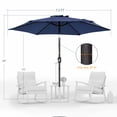 thumbnail image 3 of ACEGOSES 7.5ft Patio Umbrella, Outside Table Umbrellas With Non-Fading Polyester canopy, Navy Blue, 3 of 8