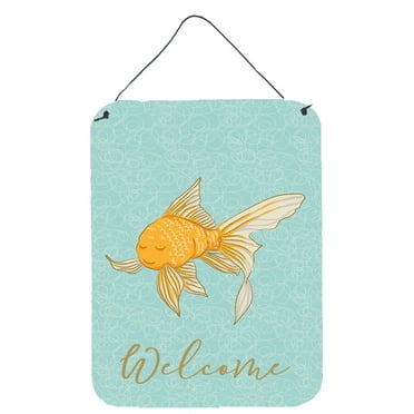 Gold Fish Welcome Wall or Door Hanging Prints