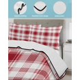 thumbnail image 4 of Red Checkered Twin XL Size Down Alternative Comforter, Lightweight Comforter Quilt Bedding Set with Pillow Shams Red White Plaid Farmhouse All Seasons Bed Comforter Duvet Insert 68"x98", 4 of 7