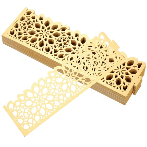 50pcs Decorative Paper Napkin Rings Hollow Paper Napkin Rings Serviette Rings