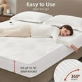 thumbnail image 2 of Bwarm Heated Mattress Pad ETL Certified Flower Bed Warmer with 9 Heat Settings, 1-12 Hours Auto Off Deep Pocket, Machine Washable, White (Full), 2 of 7