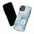 thumbnail image 4 of Blue Floral Phone Case for iPhone 16 15 14 13 12 11 Pro Max – Dual Layer Shockproof Cute Daisy Flower Design Cover, 4 of 6