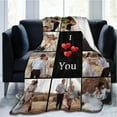 thumbnail image 3 of Personalised Photo Blanket Customized Blanket Picture Blanket Personalised for Kids Adults Birthday Anniversary Wedding Valentines Christmas Personalized Gifts 10 Photos 4 Size, 3 of 6