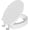 Round, variant on Raised Toilet Seat Riser, White, 3 Inch High Elevated Toilet Seat for Seniors, Soft Close, Easy Install & Clean (Elongated)