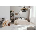 thumbnail image 2 of Fanaway 51106001 Montclair 48-inch Black with Teak Trim AC Ceiling Fan with Light, 2 of 9