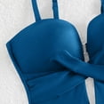 thumbnail image 6 of Ynynloco Women's Ruched Push Up Wrap Front Swimsuit One Piece Tummy Control Bathing Suits Bandeau Support Slimming Swimwear, 6 of 9