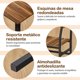 thumbnail image 5 of Comedor 4 Sillas con Mesa Cuadrada de Madera y Base Metálica – Color Nogal Oscuro, 5 of 9