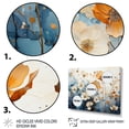 thumbnail image 3 of Designart "Blue Blue Rhythmic Petals" Abstract Botanicals Floater Framed Wall Decor, 3 of 7