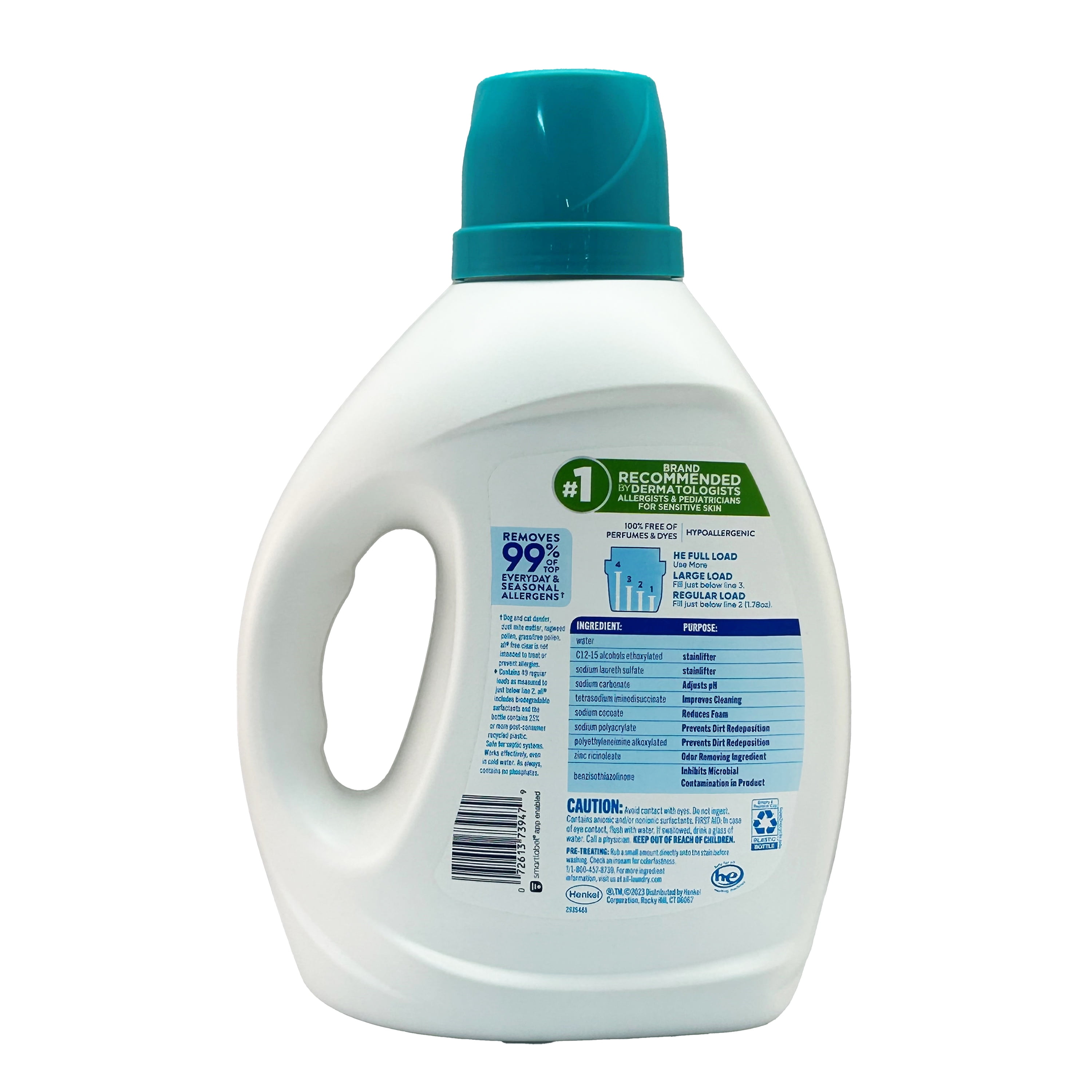 all Liquid Laundry Detergent, Free Clear with Odor Relief, 88 Fluid Ounces, 49 Loads