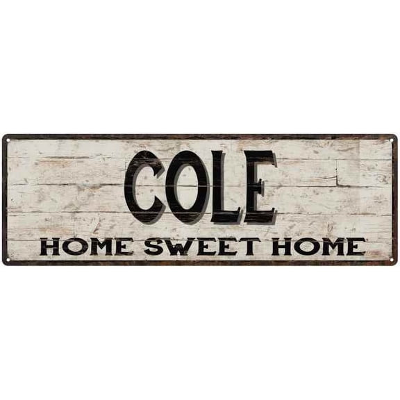 COLE Rustic Home Sweet Home Sign Gift 8x24 Metal Decor 108240084116