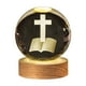 thumbnail image 2 of Crystal Night Light Engraved Holy Family Figurine Statue With Wooden Stand Color Changing Light Glass Religious Collection Catholic, 2 of 6