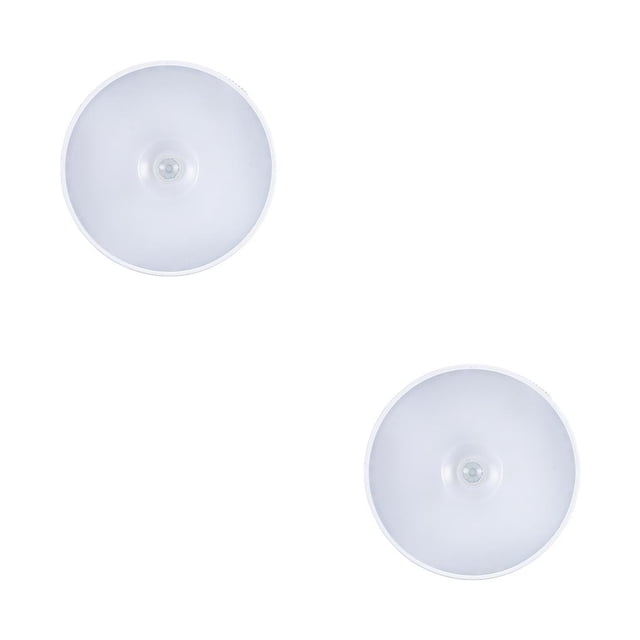 Bearachild Sensor de luces nocturnas LED, luz de pared, armario de carga, mesita de noche, lámpara blanca/cálida para pasillo de dormitorio Con interruptor/blanco 2Conjunto