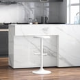 thumbnail image 2 of Brage Living Adjustable Bar Stool, Swivel Round Metal Airlift Barstool, Backless Counter Height Bar Chair for Kitchen Dining Room Pub Cafe, 1 pc (White), 2 of 17