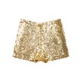 thumbnail image 4 of Haitryli Kids Boys Girls Sparkle Shiny Dance Shorts Stretch Athletic Shorts Gymnastic Jazz Hip Hop Yellow 110-120/11, 4 of 7