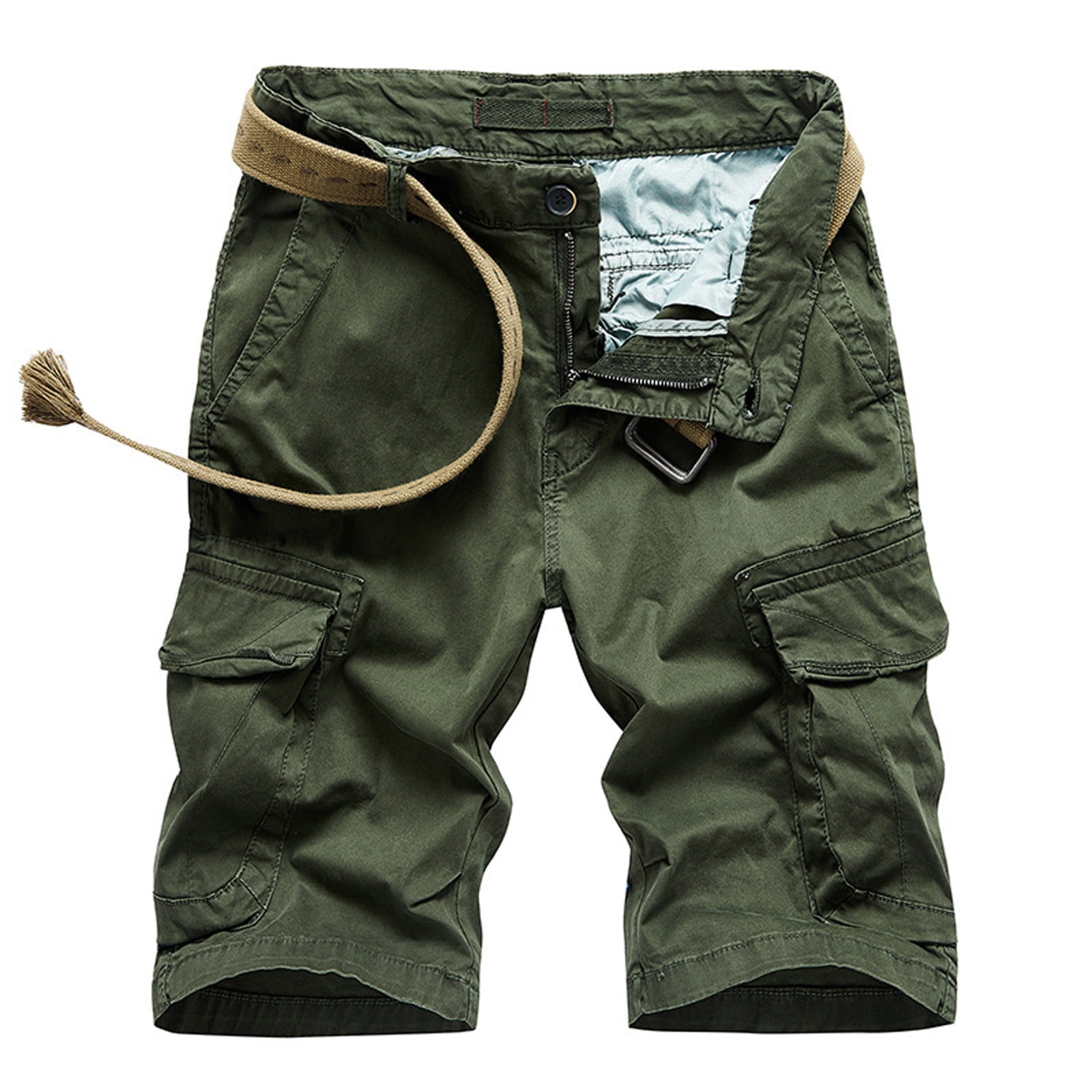 jsaierl Men's Cargo Shorts Plus Size Multi Pockets Shorts Work Combat