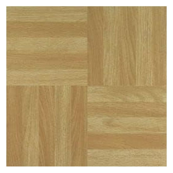 Achim Importing Co, Inc. Four Finger Square Parquet 12 Inch x 12 Inch Self Adhesive Vinyl Floor Tile #204