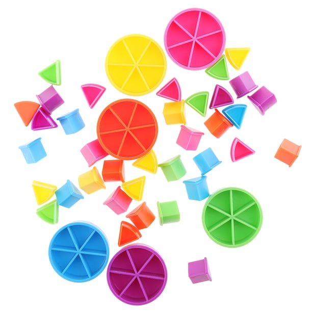 42pcs Juguete Montessori Educativo Sunnimix Modelo de Búsqueda Trivial de Pastel de Fracciones Geométricas
