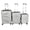 Silver Gray, variant on S-HOME Travel-Friendly ABS Pull Rod Box Set of 3 Luggage 20 inches 24 inches 28 inches Silent Smooth Rolling 360 Degree Rotating Wheels Password Locks Ultra Light Design, Silver Gray