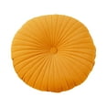 thumbnail image 2 of Namalu Round Throw Pillow 15.7 Inch Decorative Round Velvet Floor Pillows Small Pumpkin Throw Cushion for Living Room Sofa Bed (Ginger), 2 of 7