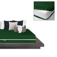 thumbnail image 2 of 4 Piece Zipper Sheet Set Includes (1 Zipper Fitted Sheet, 1 Flat Sheet And 2 Zipper PillowCase) with 10 Inch Deep Pocket 800 TC 100% Egyptian Cotton Solid Green Color Full Size, 2 of 7