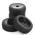 thumbnail image 4 of Front Rear Buggy Tires 1:10 Car Parts Accessories Wheel Rim Hex DIY Crawler Glued for HSP Black, 4 of 9