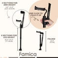 thumbnail image 2 of Muletas Famica para adultos (1 unidad, puño abierto): asas ergonómicas ajustables, puño y altura, plegables, ligeras y antideslizantes., 2 of 5