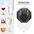 thumbnail image 6 of Pofeuu Forest Meditating Tiger Print Coasters for Drinks, 4Pack PU Leather Coasters, Bar Drink Coasters for Tabletop Protection, Furniture from Damage-Octagon, 6 of 6