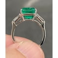 thumbnail image 4 of 940 Sterling Silver lab Emerald Ring Engagement Ring Gift For Love, 4 of 5
