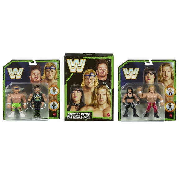 DX WWE Retro 4-Pack Ringside Exclusive (Triple H, Chyna, Road Dogg & Billy Gunn) Mattel WWE Toy Wrestling Action Figures