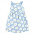 thumbnail image 3 of Hudson Baby Toddler Girl Cotton Dresses, Blue Daisy, 4 Toddler, 3 of 4