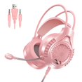 thumbnail image 1 of PC gaming headset with microphone, dual 3.5mm+USB jacks, 1 of 1