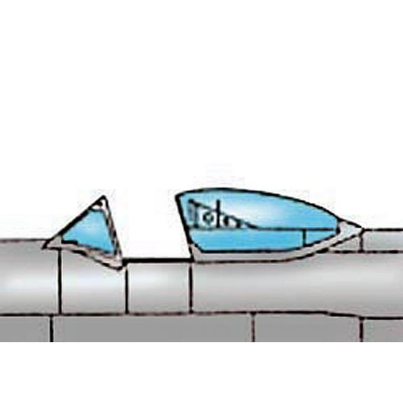 Supermarine Spitfire XIVe Vacuform Canopy x2 for Academy (1/48 model kit accessory)