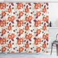 thumbnail image 1 of Ambesonne Hawaii Shower Curtain, Aloha State Foliage, 69"Wx84"L, Orange Ruby Dark Taupe, 1 of 3