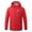 Red, variant on Unisex Heated Jacket Hooded Technical Jacket Full Zip Windproof Jackets Winter Warm Coats, Detachable Hat Design, 8 Heating Zone, Not Contain Battery Red