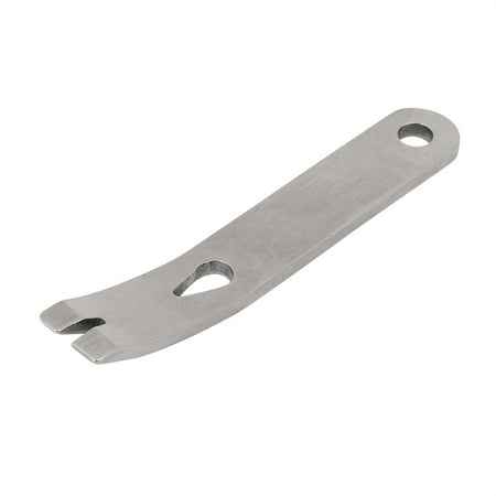 Unique Bargains Outdoor Crowbars Multi-function EDC Survival Tools Keychain Silver Tone