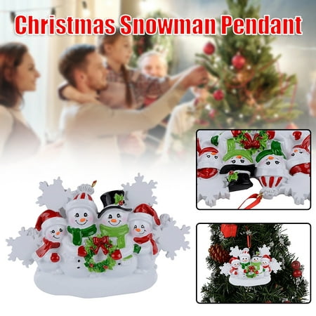 

Christmas Hanging Ornament Hand Painted Resin Snowman Crafts DIY Xmas Tree Pendant for Home Living Room Garden Decor