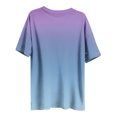 thumbnail image 6 of Plus Size Tops for Women Summer Lightweight Short Sleeve T-Shirts Gradient Color Shirts Round Neck Loose Fit Tops Casual Blouses, 6 of 6