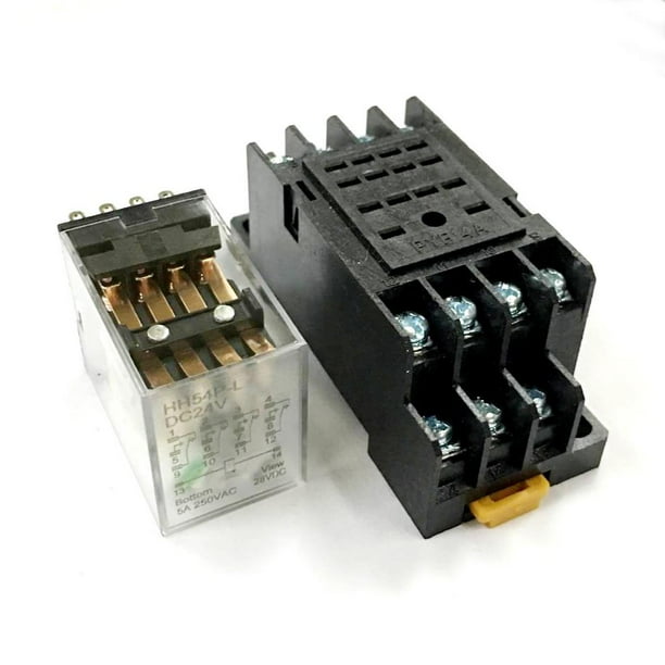 HH54P DC36V Bobina DPDT 14 Pin Luz Verde Relé De Potencia Electromagnética|Relés| - AliExprs