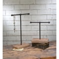 thumbnail image 3 of 19.25" Black and Brown Industrial T-Bar Tabletop Large Jewelry Stand, 3 of 3