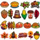 thumbnail image 4 of Paquete de 20 decoraciones de zapatos de colección JAMW de Acción de Gracias para cocodrilos alfileres pegatinas zuecos pulseras decoración de zapatos, 4 of 5