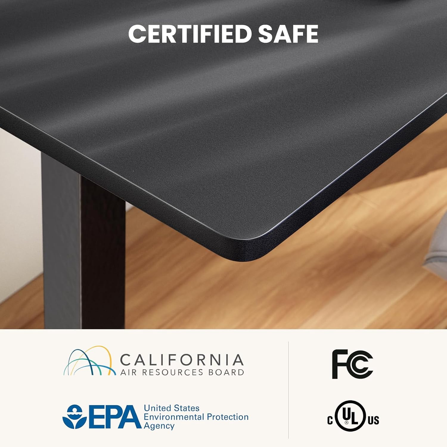 Kyspho L Shaped Standing Desk, 63" x 55" Electric Height Adjustable Sit Stand up Desk, Corner Computer Table for Home Office, Interchangeable Installation of Left and Right, Black