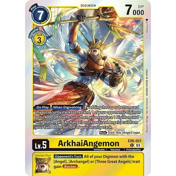 Digimon Infernal Ascension Rare ArkhaiAngemon EX6-021