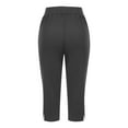 thumbnail image 5 of Gray Women's Pants Side Slit Pull On for Women Casual Lightweight Elastic High Waist Pants 2025 Summer, 5 of 6
