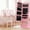 Pink, variant on Kids Jewelry Cabinet with Full-Length Mirror, Freestand Mirror with Storage Drawers, Kids Vanity Dress Up Mirror with Jewelry Organizer, 46" Jewelry Armoire for Kids Bithday, Girls Xmas Gifts