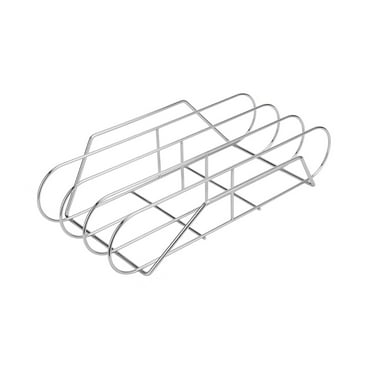 BBQGuys Universal Rotating Roast BBQ Grill Rotisserie Rib Trays (4 ...