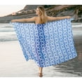 thumbnail image 4 of LA LEELA Women's Beach Wrap Bikini Swimwear Cover up Bathing suit Summer Wraps Swimsuit Sarong Skirts for Women One Size Turtle, Blue, 4 of 5
