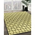 thumbnail image 2 of Ahgly Company Indoor Square Patterned Mustard Yellow Area Rugs, 5' Square, 2 of 6